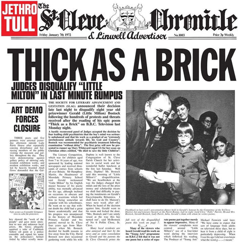 Jethro Tull - Thick As A Brick (Half-Speed Master w/ Newspaper Packaging/50th Anniversary Edition/Steven Wilson Remaster)