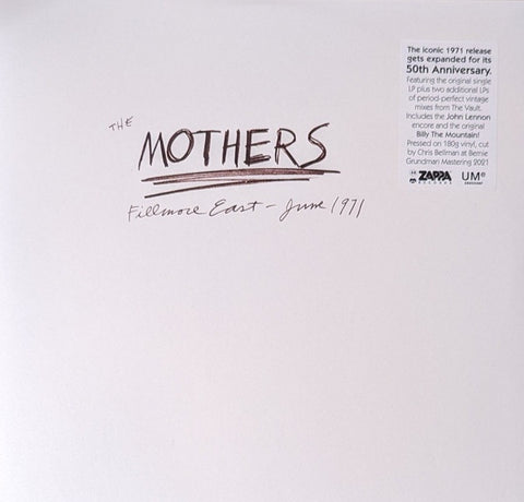 Zappa, Frank & The Mothers Of Invention - The Mothers 1971 Fillmore Show (50th Anniversary/3LP/180G)